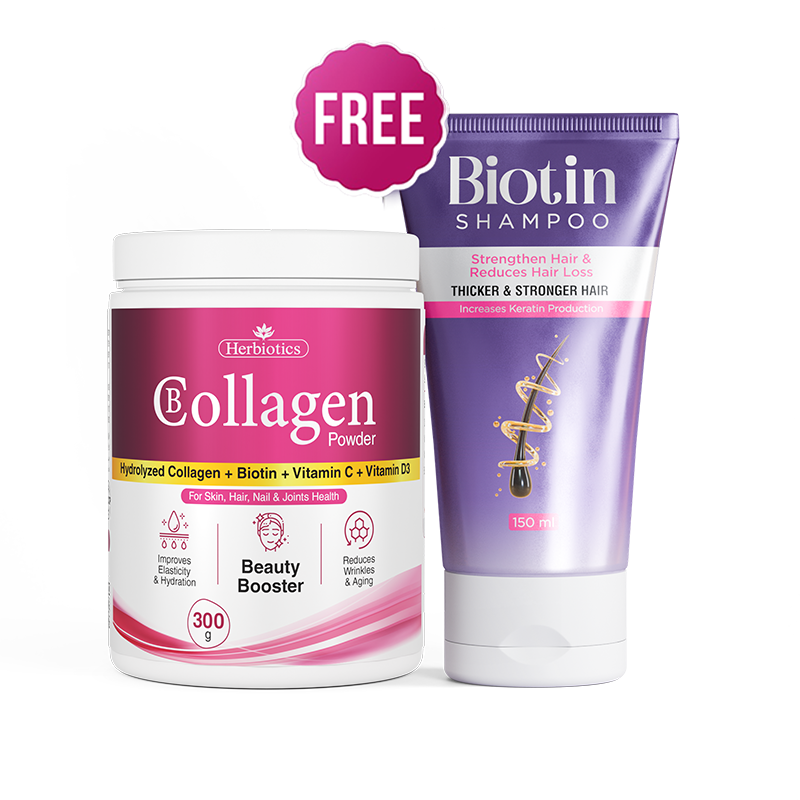Buy B Collagen Powder & Get Biotin Shampoo Free
