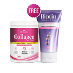 Buy B Collagen Powder & Get Biotin Shampoo Free