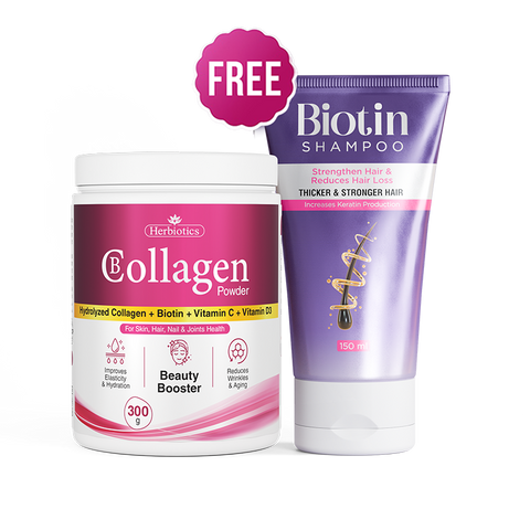 Buy B Collagen Powder & Get Biotin Shampoo Free